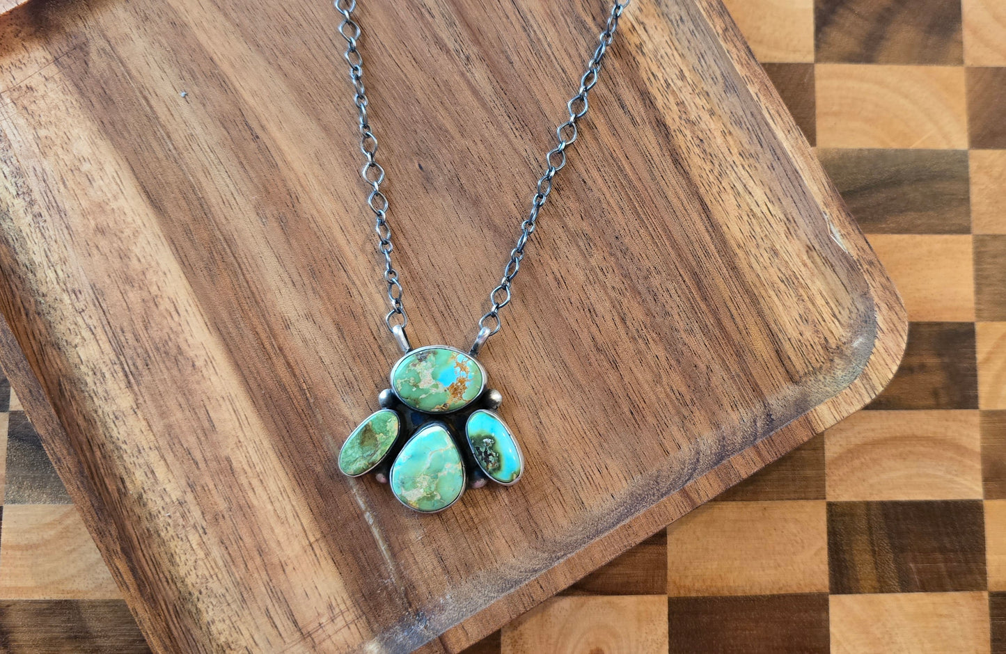 Sonoran Gold Turquoise and Sterling Necklace