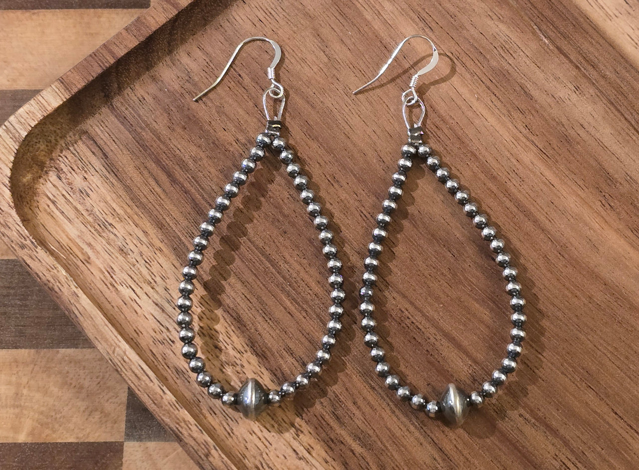 Sterling Pearl 3 Inch Earrings