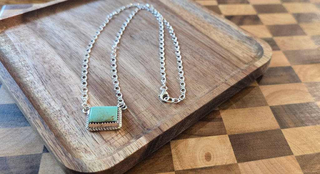 Kingman Turquoise and Sterling Necklace