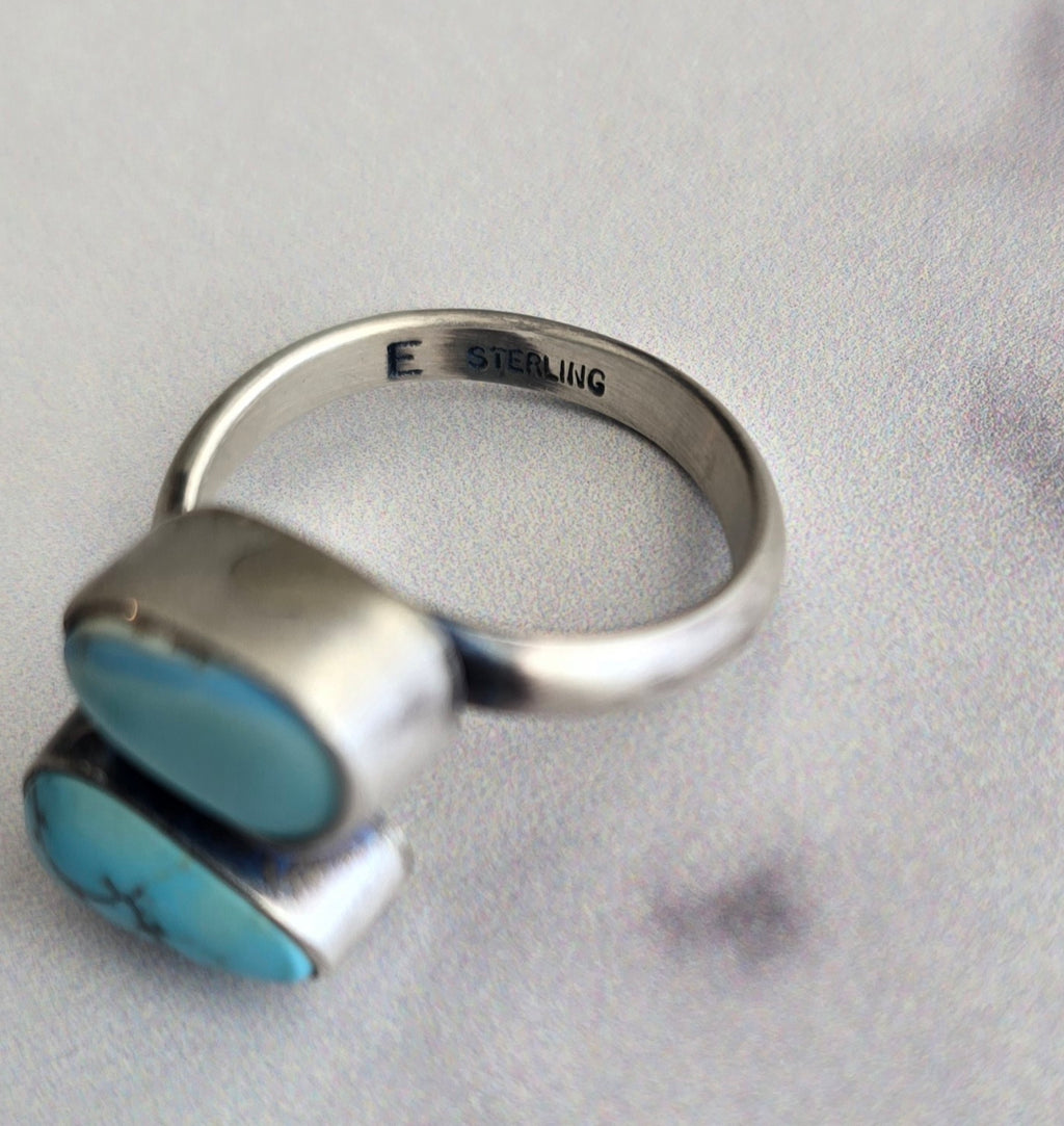 Golden Hills Turquoise and Sterling Adjustable Ring
