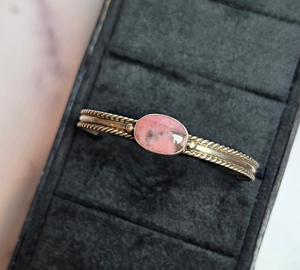Native Made Cuff Sterling & Rhodonite