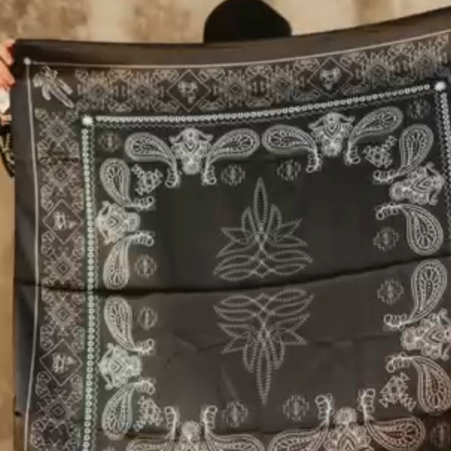 Lucky & Blessed Black Wild Rag
