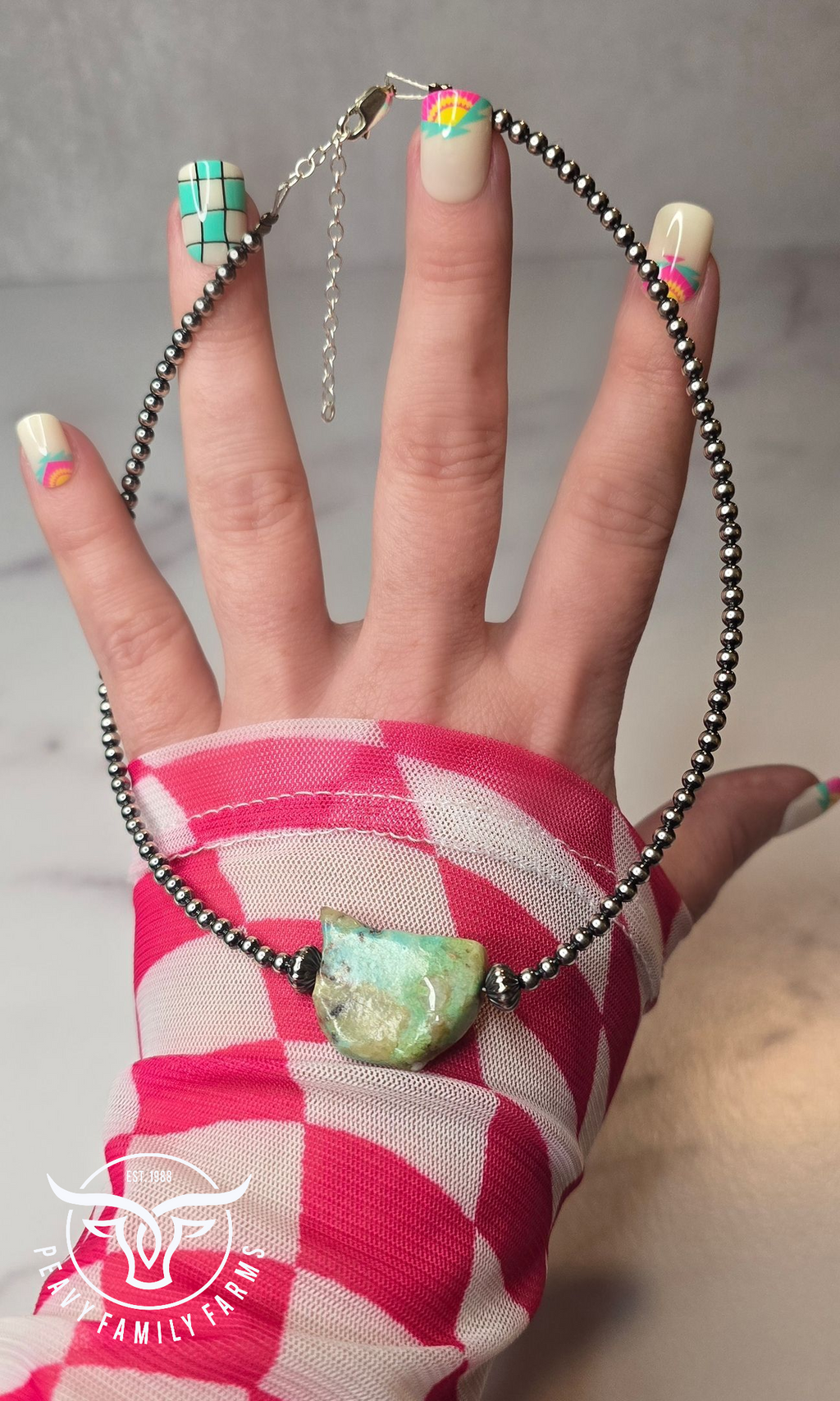 Turquoise and Sterling Choker