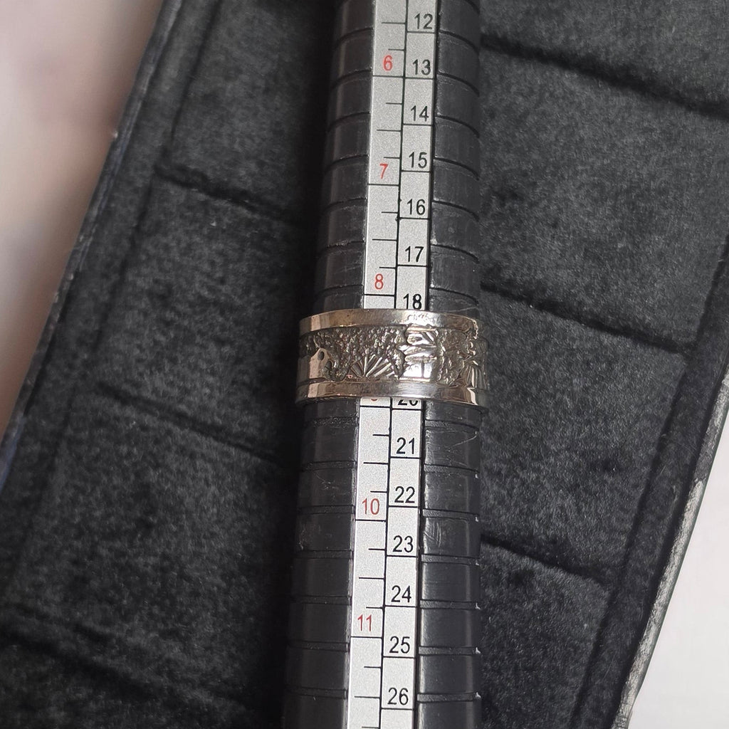 Native Made Storyteller Sterling Ring Size 8.5 (wide band)
