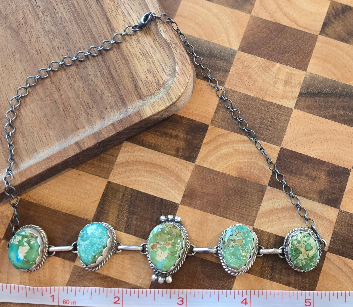 Emerald Valley Turquoise and Sterling Choker