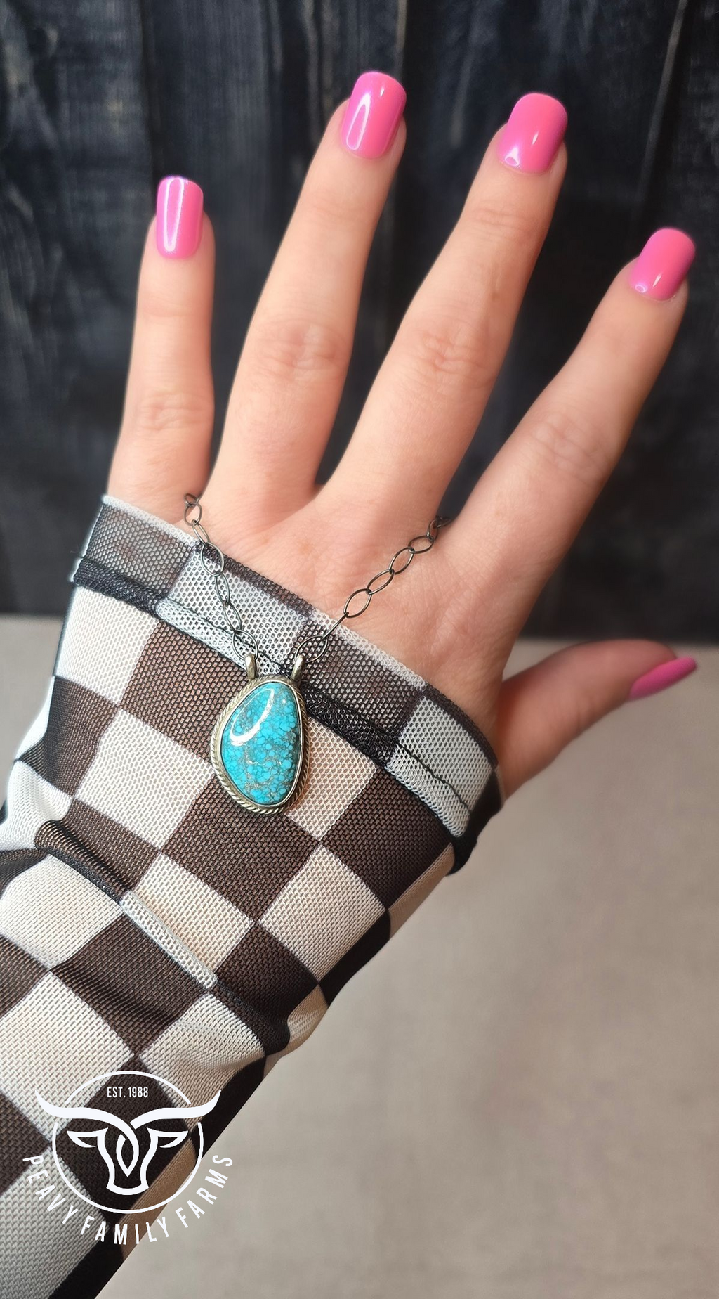 Kingman Turquoise and Sterling Necklace