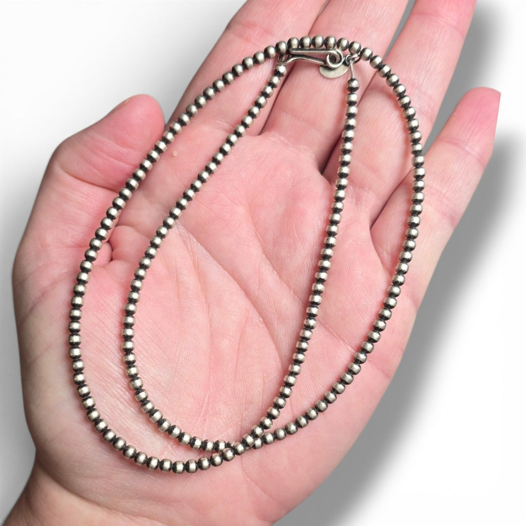 3mm Sterling Pearl Necklace 20 inches