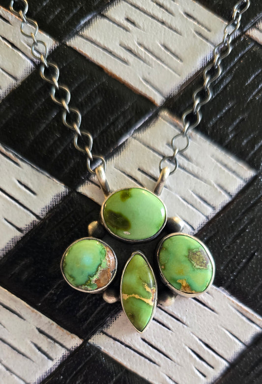 Sonoran Gold Turquoise and Sterling Necklace