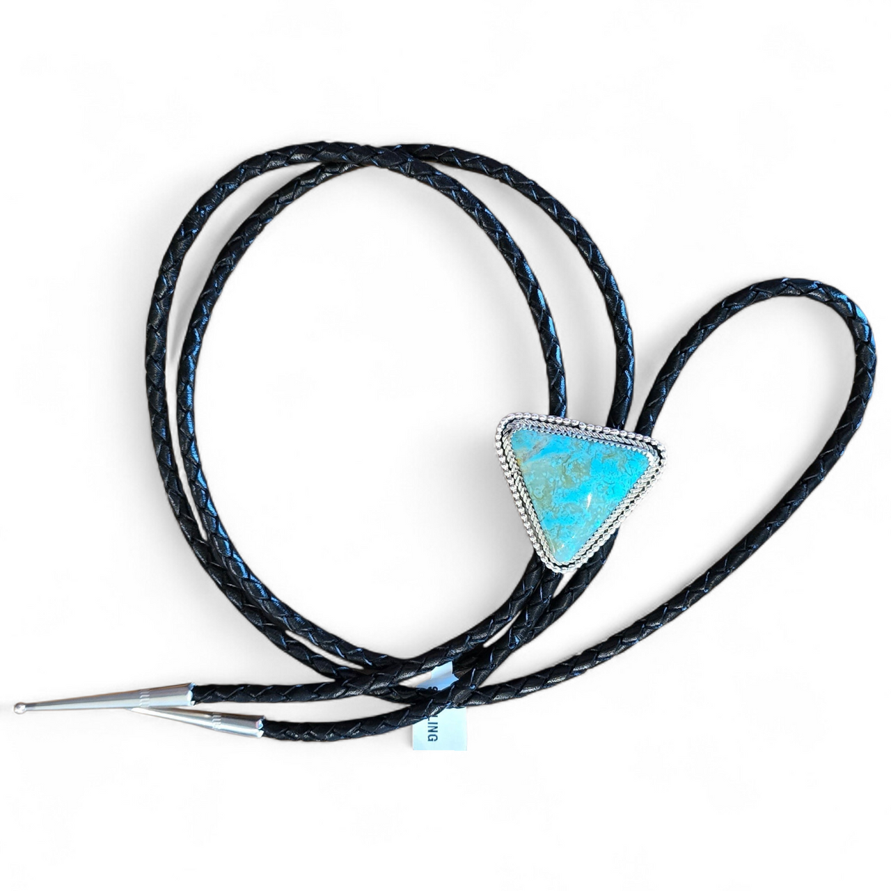 Turquoise, Sterling & Leather Bolo
