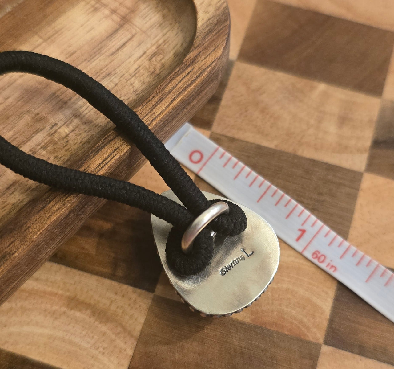 Kingman Turquoise & Sterling Hair Tie