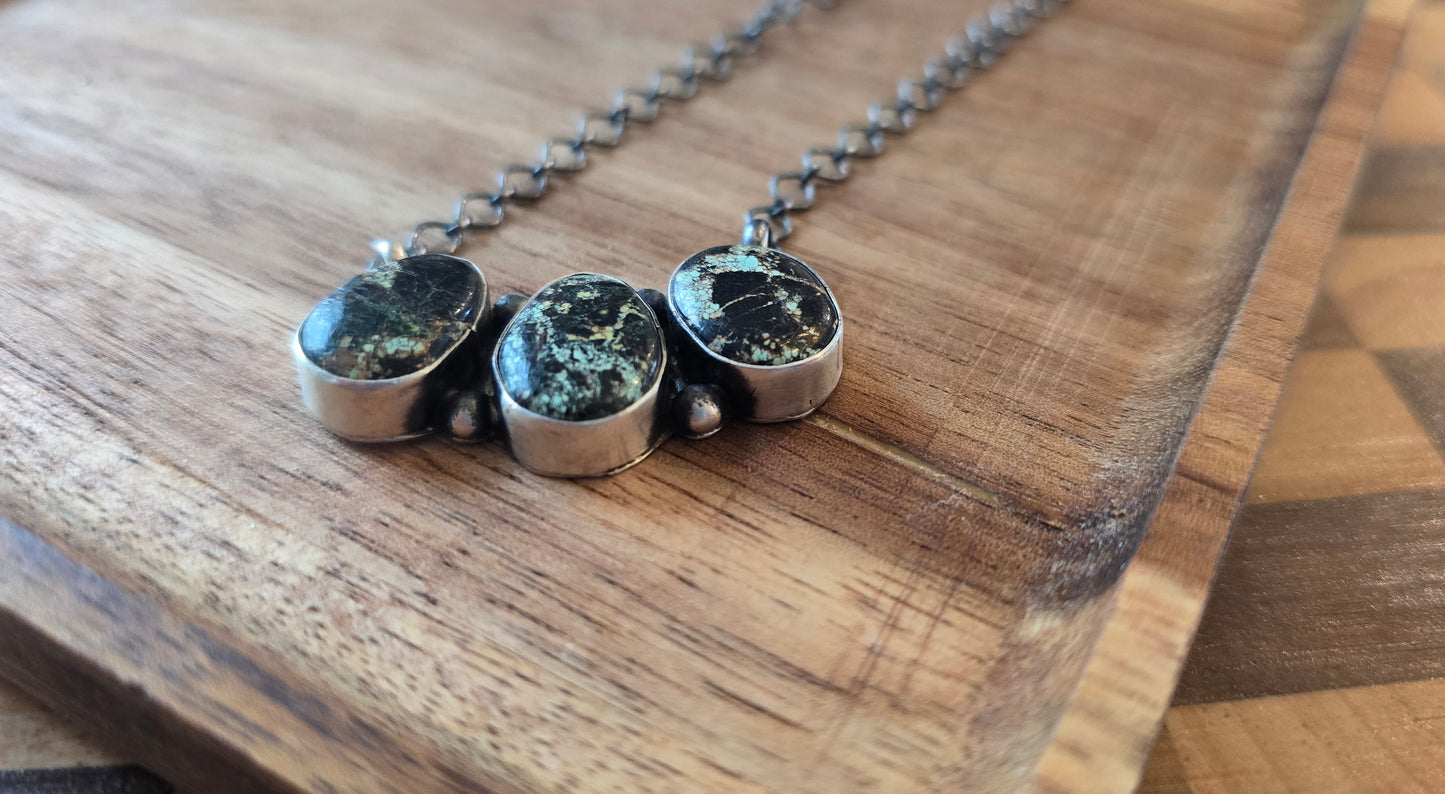 Black Jack and Sterling Necklace