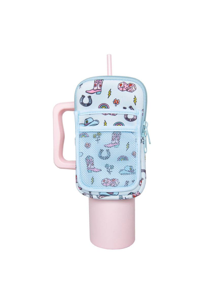 Western Tumbler Zipper Pouch