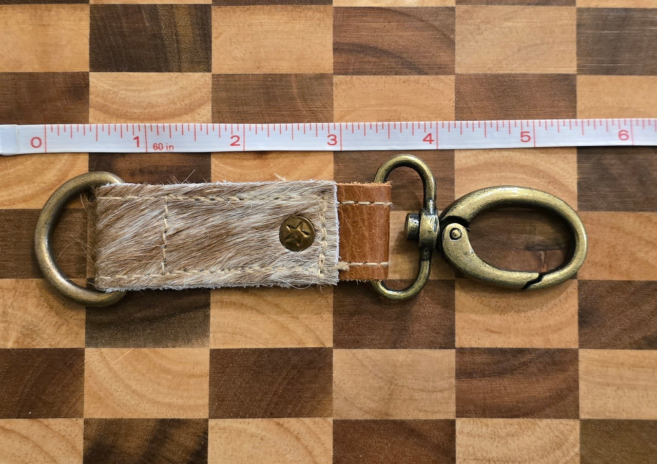 (Clearance) Myra Hair-on Hide Reversible Key Fob