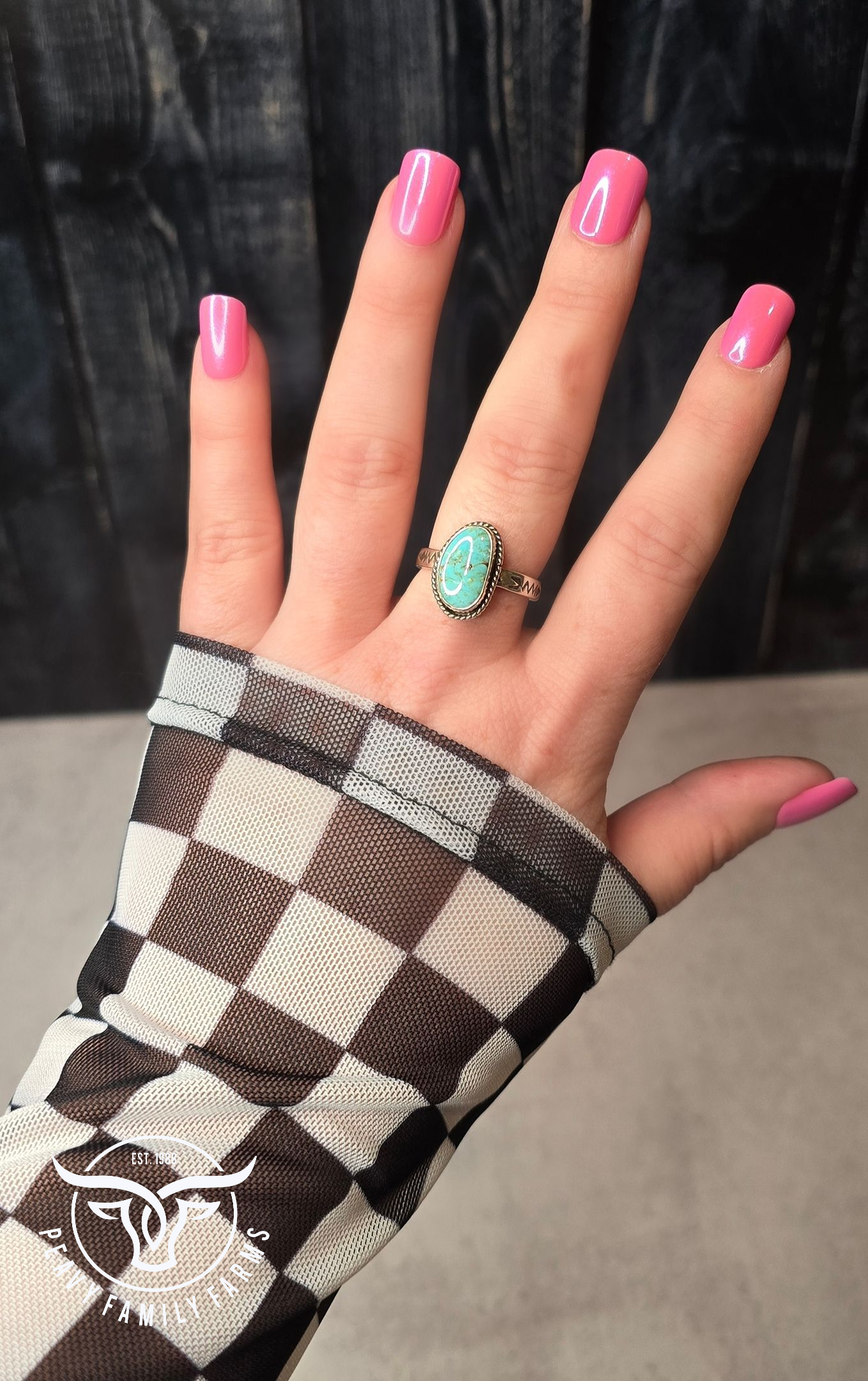 Turquoise and Sterling Ring Size 8.75