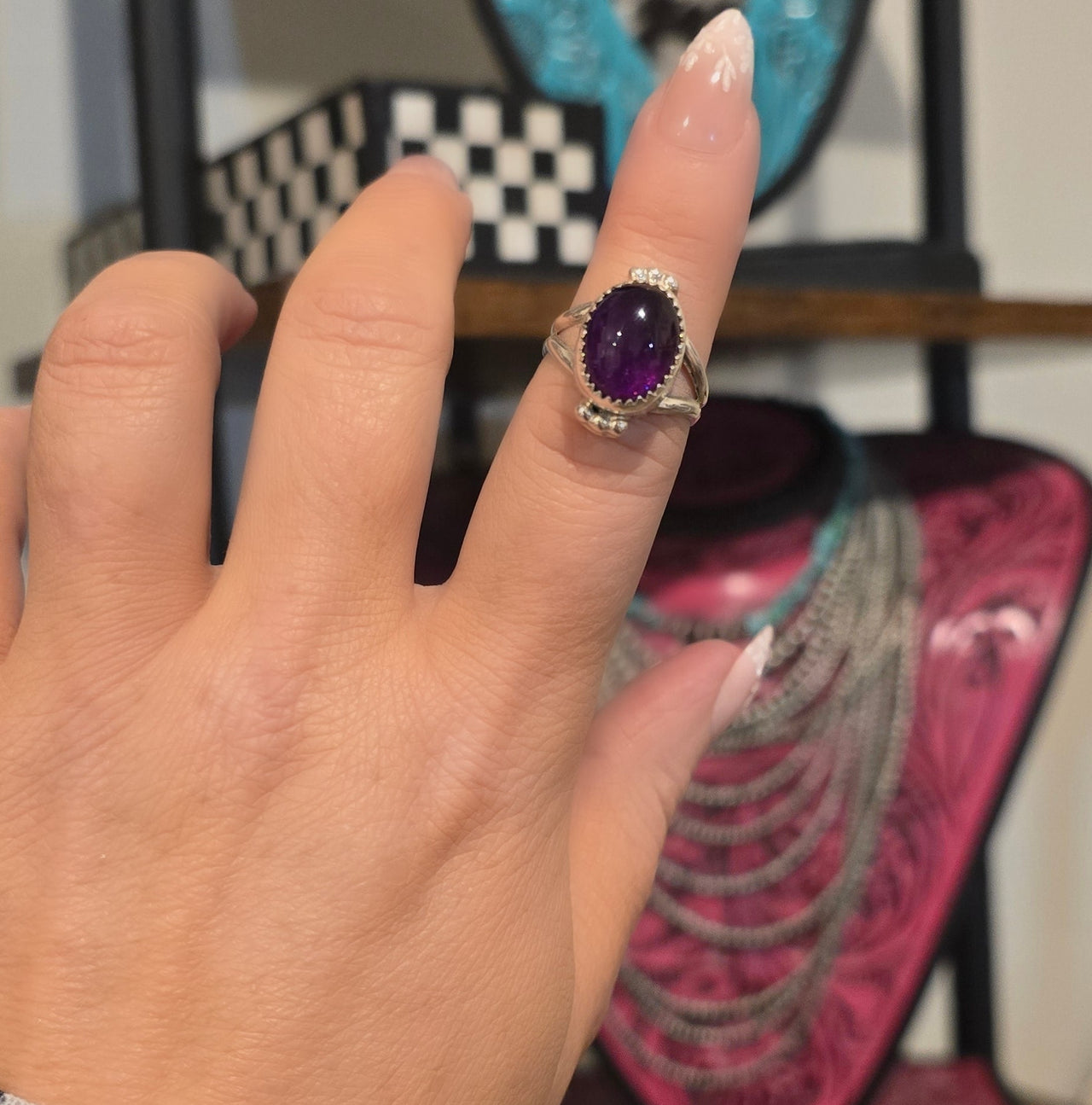 Amethyst & Sterling Ring
