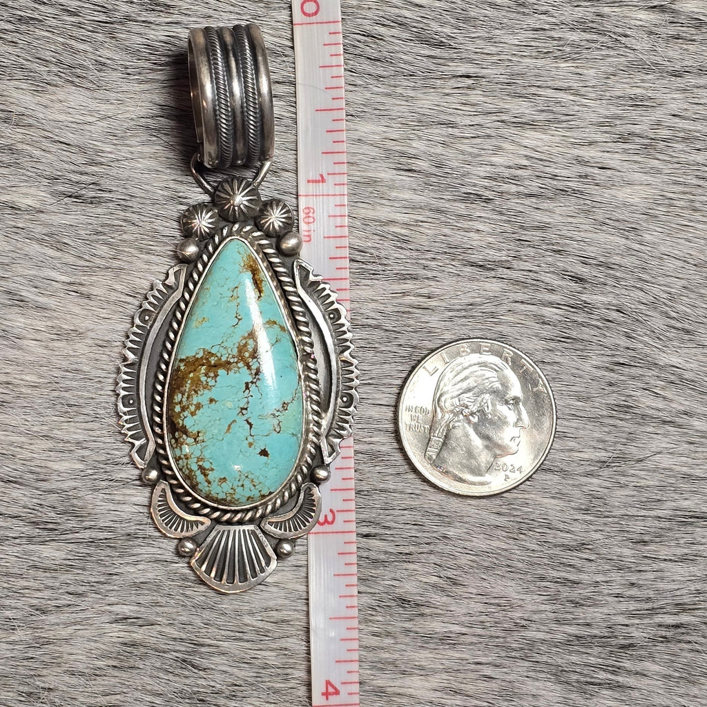 Michael Calladitto Kingman Turquoise & Sterling Pendant
