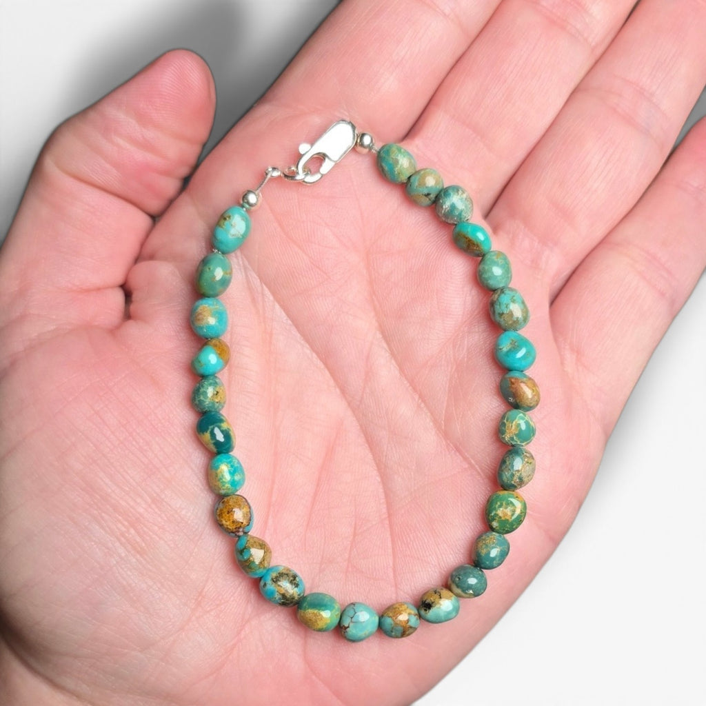 Turquoise & Sterling Bracelet 7.5 inches