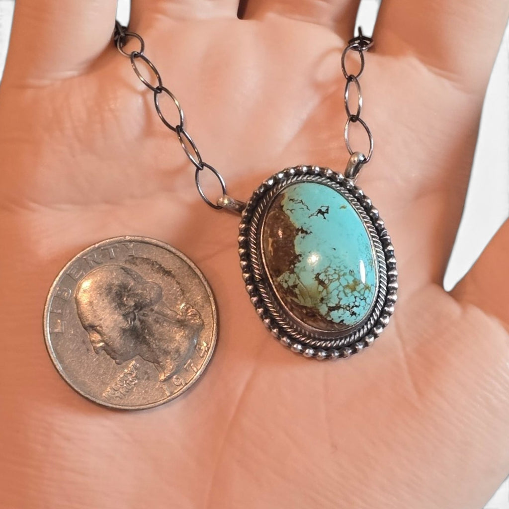 Native Made Royston Turquoise & Sterling Necklace
