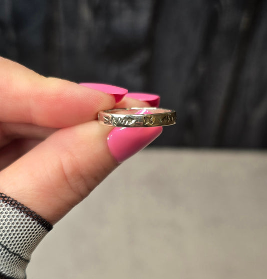 Sterling Stamped Stacker Ring Size 7.75